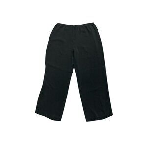 Eileen Fisher Silk Blend Black Wide-Leg Pants 1X Elegant Wardrobe Essential